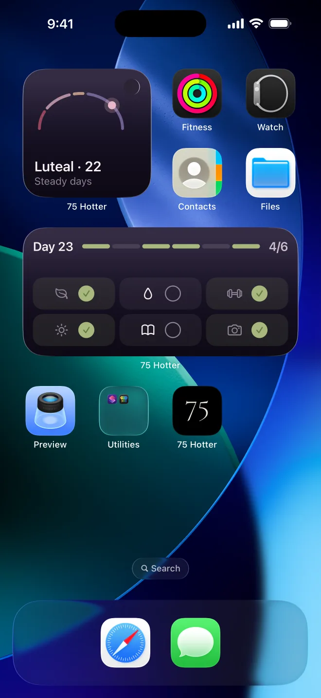 75 Hotter widgets on the iPhone Home Screen
